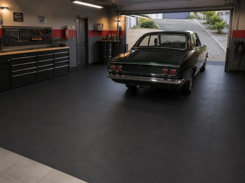 Imagem ilustrativa de Piso emborrachado para garagem